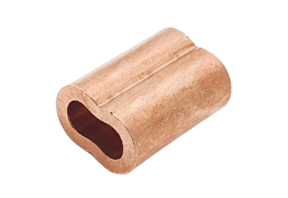 thumbnail image 2 of 60 Copper Stops For 3/16" Wire Rope Cable – Crimp-On Sleeves 2 of 4