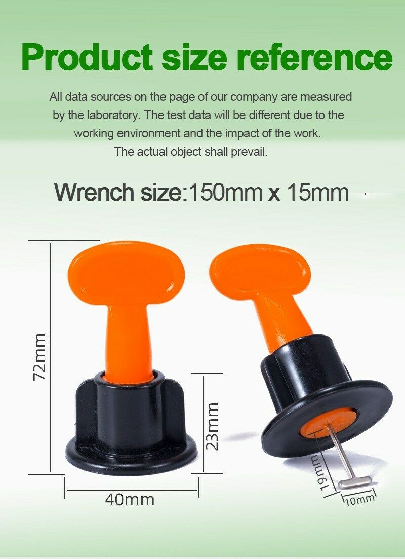 Reusable Flat Ceramic T-Lock Locator Spacer Tools TILE LEVELING SYSTEM