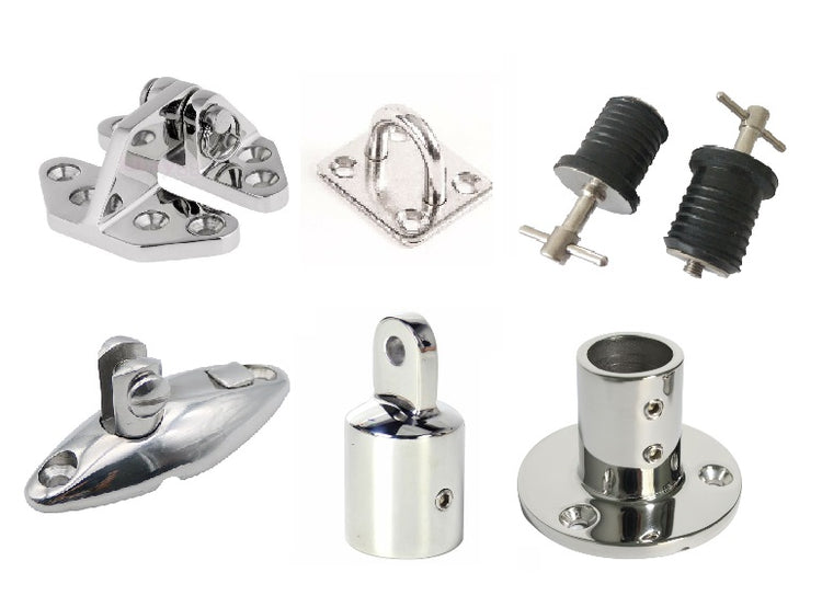 4x Stainless Steel Marine Boat Deck Hinges For Bimini Top – 316 Grade, 60x18mm