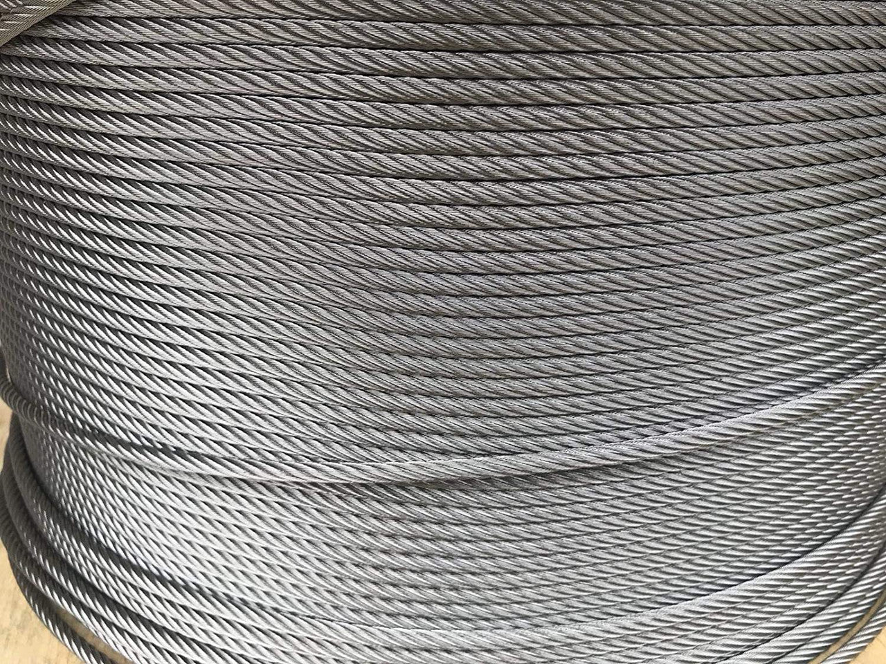 304 Stainless Steel Wire Rope 3/8", 7x19, 100 ft