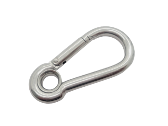 T316 Stainless Steel Carabiner Clip Snap Hook Spring Karabiner Carabina WITH EYE