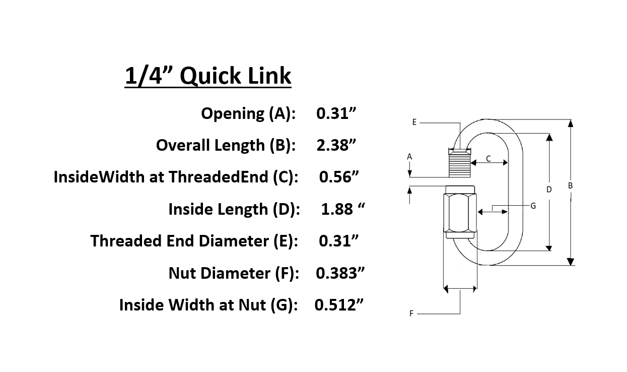 Carabiner Quick link Strap Connector Steel Chain Repair Shackle D Shape