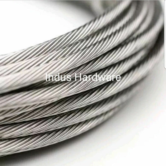 316 Stainless Steel Wire Rope 1/8", 7x7