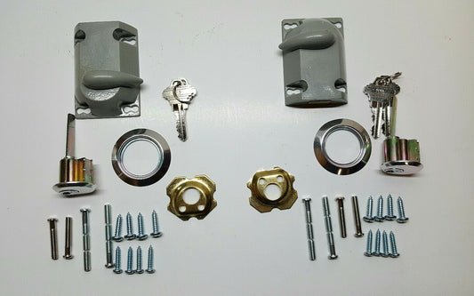 2 GARAGE DOOR KEYED DEAD BOLT CYLINDER LOCK KEY SET (KEYED ALIKE)