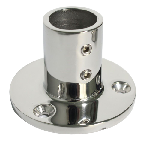 Boat Hand Rail Fitting 90 Degree 1'' Round Stanchion Base Marine Stainless Steel