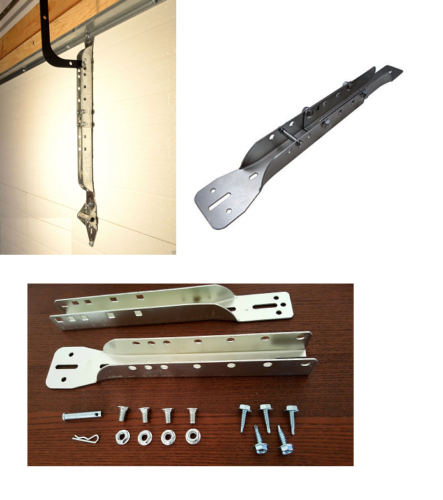 Garage door Reinforcement bracket with Tek Screws and Nut Bolts